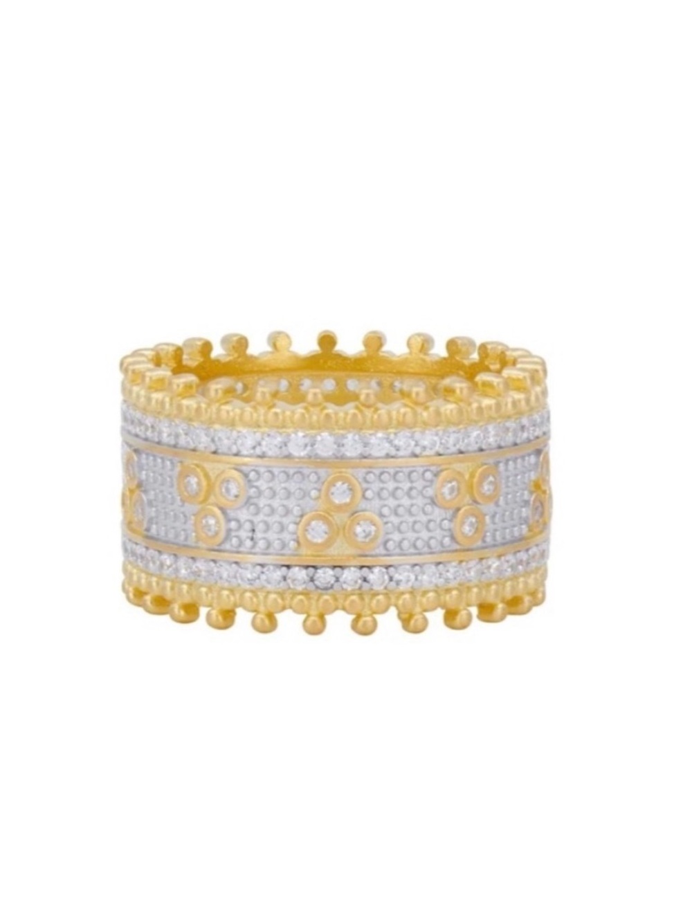 Freida ROTHMAN Gorgeous Cliver Wide Cigar Band Ring Suze 9